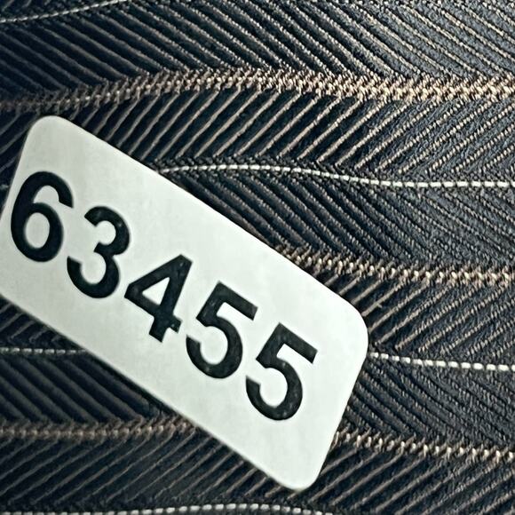 ERMENEGILDO ZEGNA Shirt Mens XL Striped Herringbone Twill Button Up Cotton Brown - Picture 15 of 15